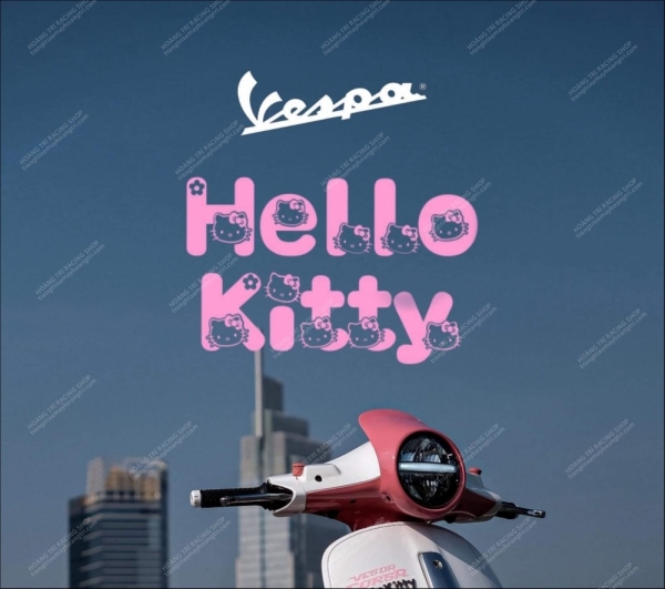 Vespa Sprint Thái Lan độ phong cách Hello Kitty 